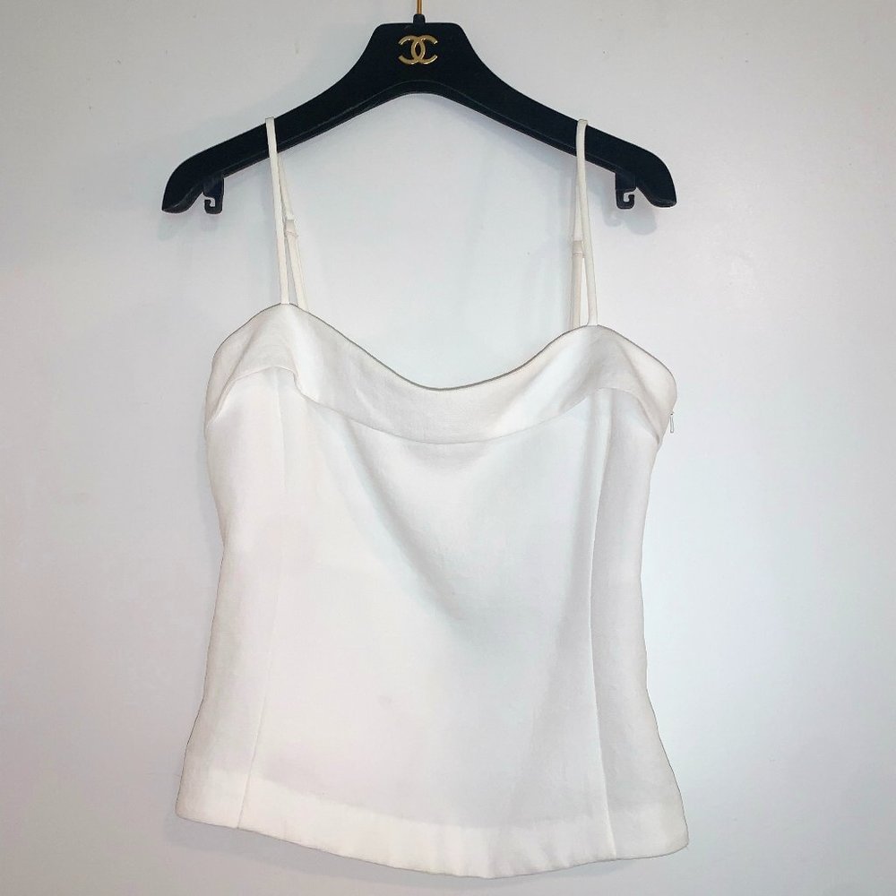 Aritzia Babaton Label White Blouse with Adjustable Straps